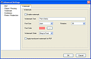 Set watermark option for ActMask Universe Virtual Printer Driver